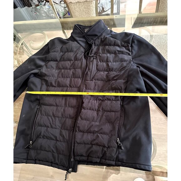 32 Degrees Mens XL Black Quilted Jacket With Zippered Pockets Insulated Warm Pol - Picture 7 of 8